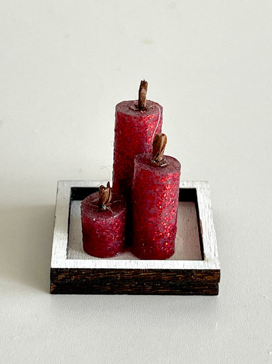 Dollhouse christmas candles